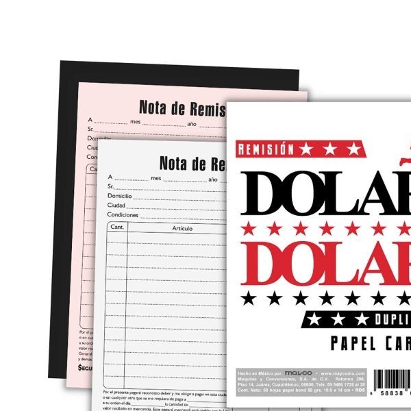 REMISION 18 CTA. DUPLICADO CCARBON 50H. DOLAR RD-5 E.200